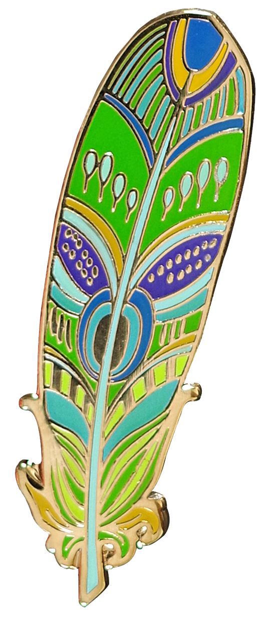 Feather Enamel Pin