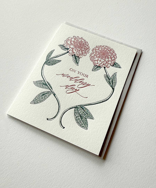 On Your Wedding Day Letterpress Greeting Card
