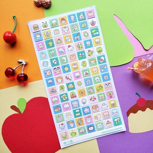 Kawaii Squared Sticker Sheet