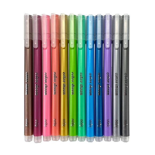 Color Sheen: Metallic Colored Gel Pens (Set of 12)