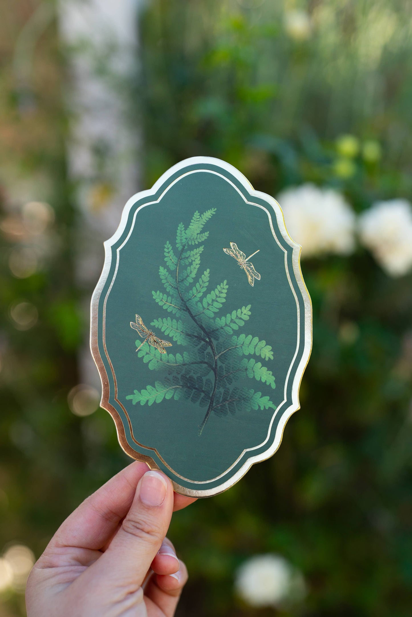 Emerald Fern Gold Foil Bookmark | Bookish Romantasy
