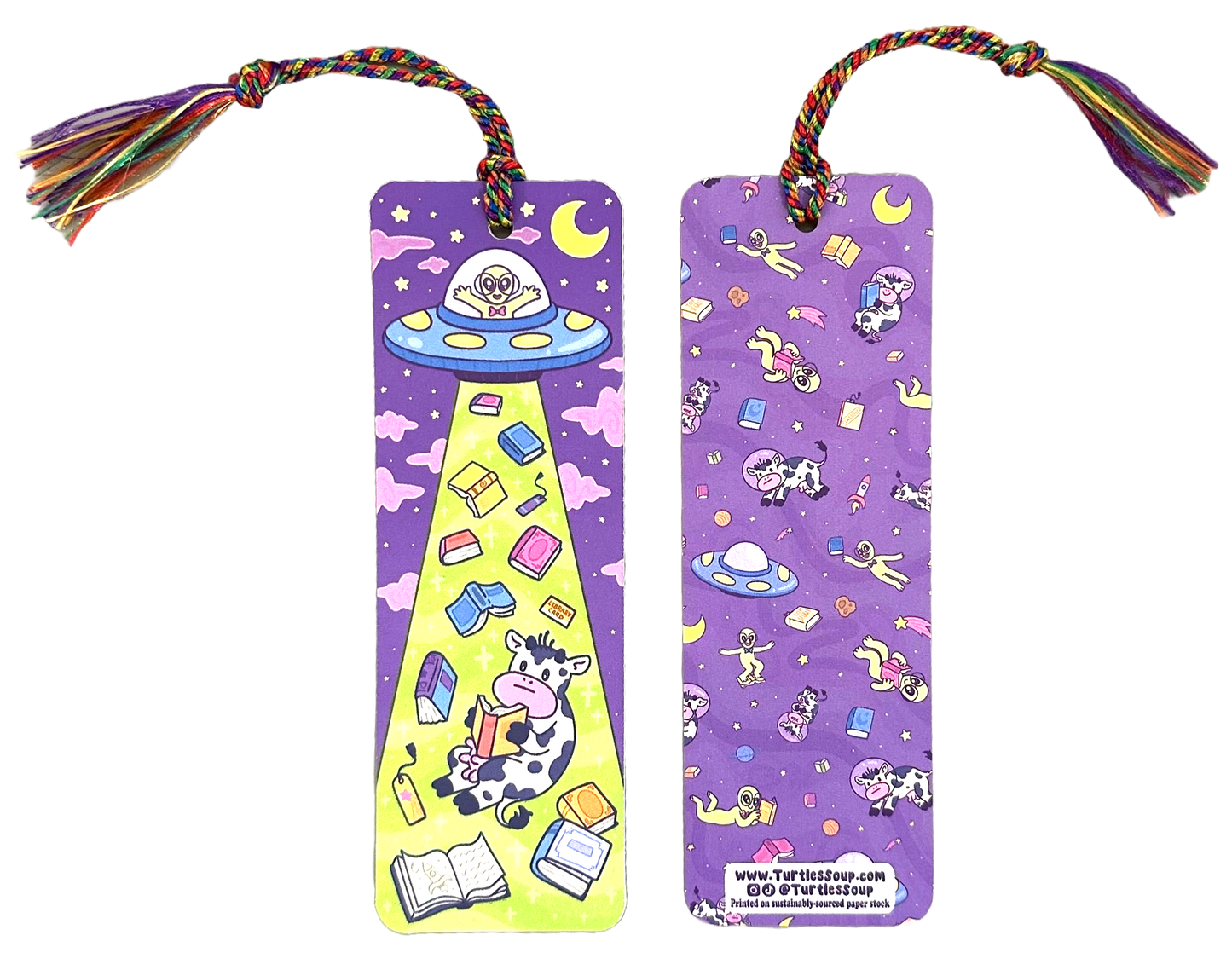 Alien Abduction Reader Gift Bookmark with Tassel