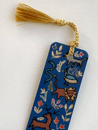 Wildlife Embroidery Tassel Bookmark