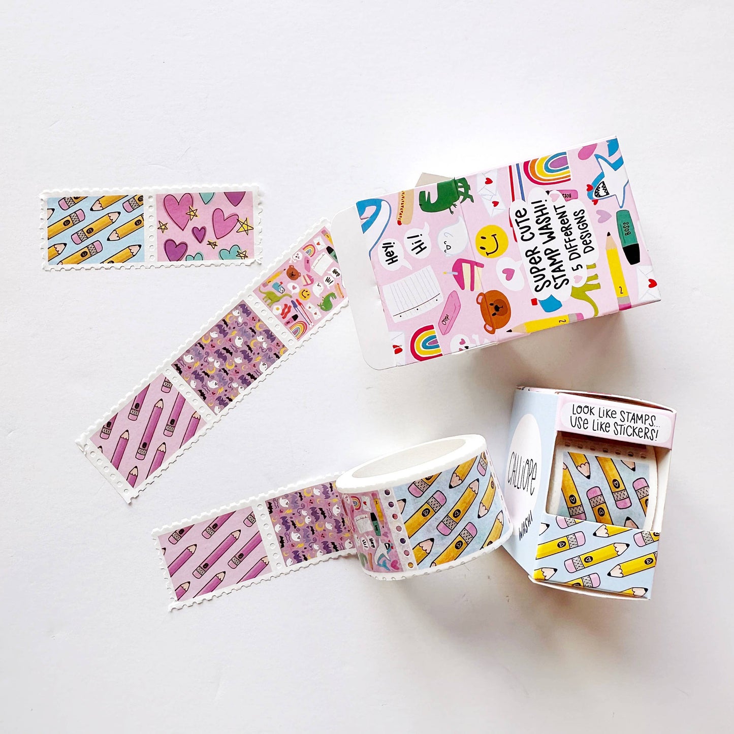 Busy Busy Faux-stage Stamp Washi