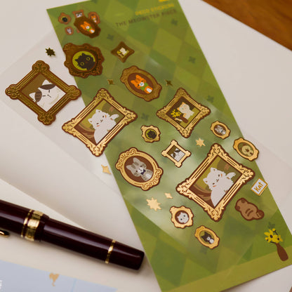 Sticker Sheet - Meowster Piece (Gold Foil)