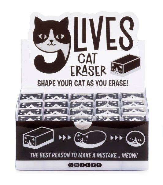 9 LIVES CAT ERASER