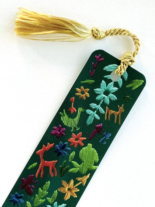 Animals Embroidery Tassel Bookmark