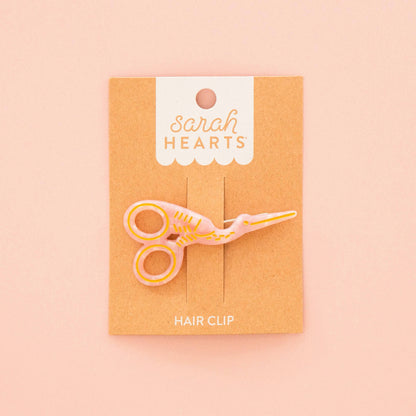 Stork Scissors Hair Clip: Sarah's Signature Pink Edition