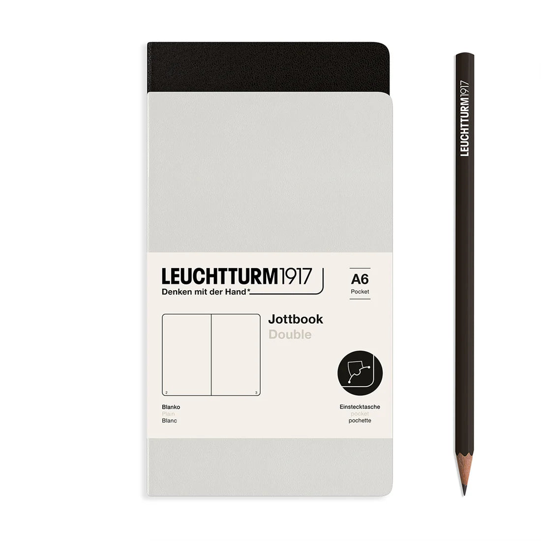 Leuchtturm 1917 - Jottbook Double, 59 numbered pages, Pack of 2 A6