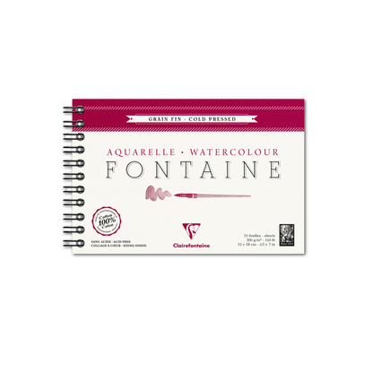 Fontaine Watercolor Paper - Hot & Cold Press 300gsm -Spiral
