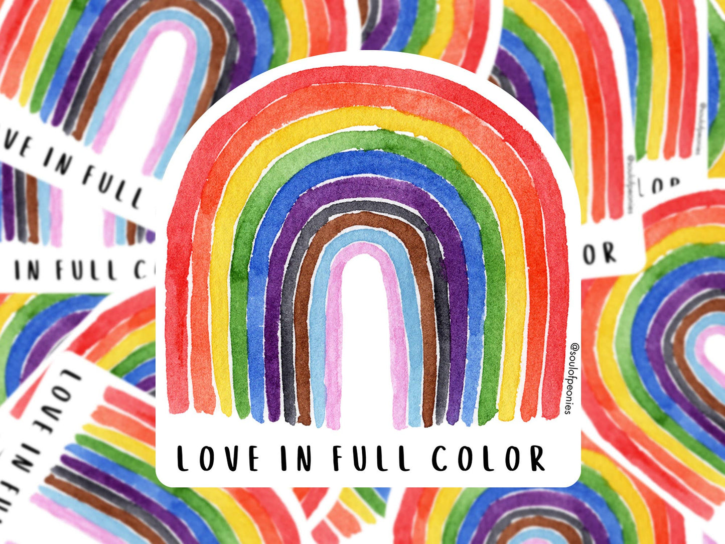 Live in Full Color LGBTQIA+ Pride Rainbow Vinyl Sticker