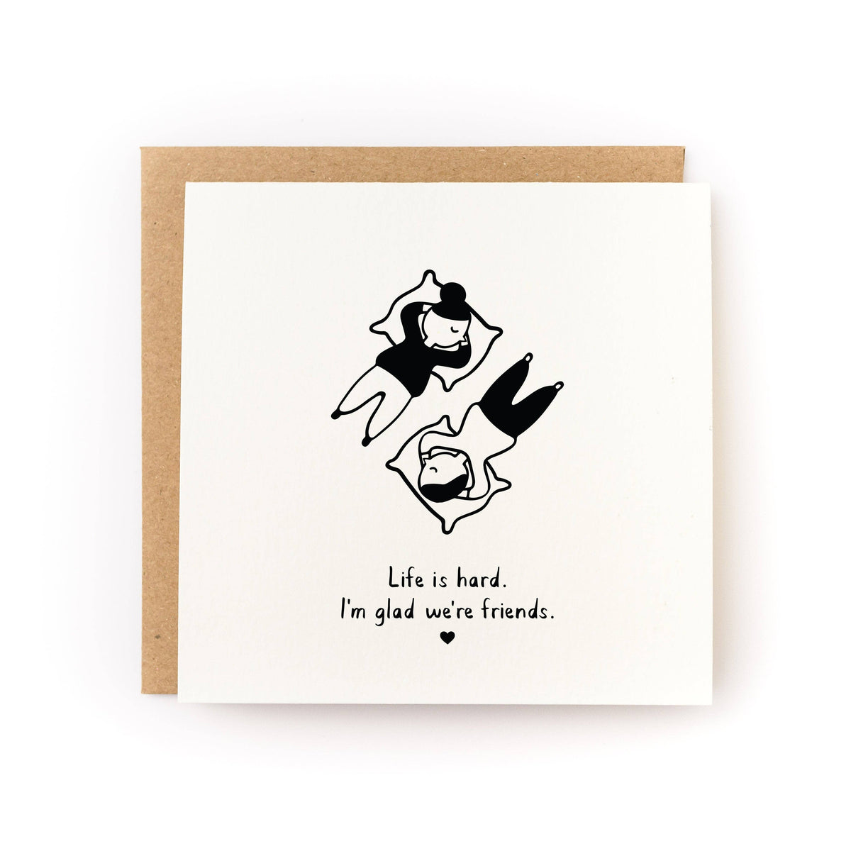 I'm Glad We're Friends Friendship Card - Letterpress Printed