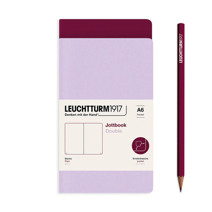 Leuchtturm 1917 - Jottbook Double, 59 numbered pages, Pack of 2 A6