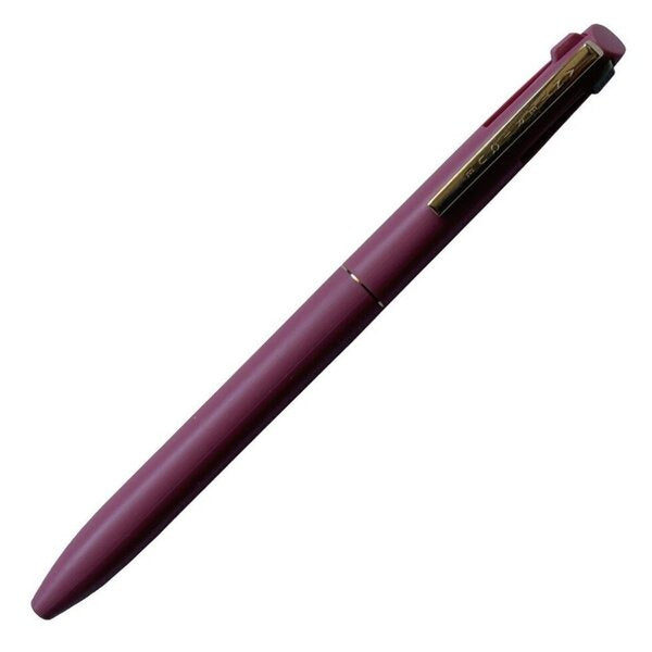 Anterique 3 color ballpoint pen, dark brick red barrel with gold accents