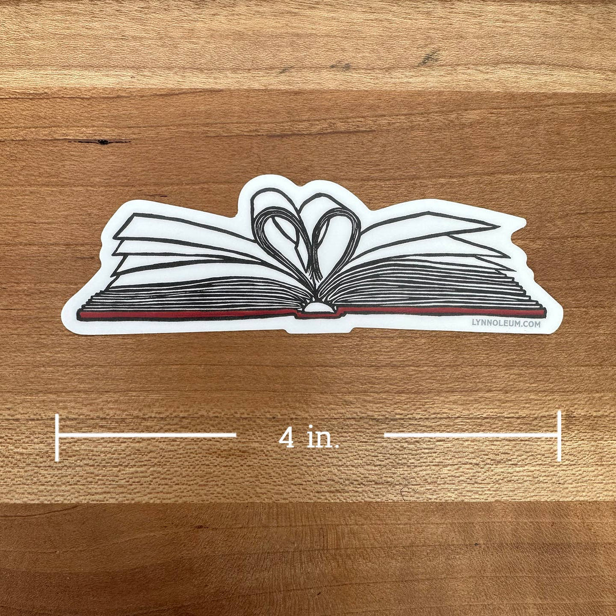 Book heart STICKER