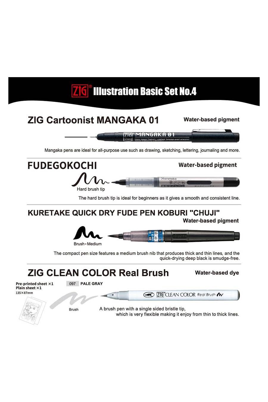 Zig® Illustration Drawing Sets
