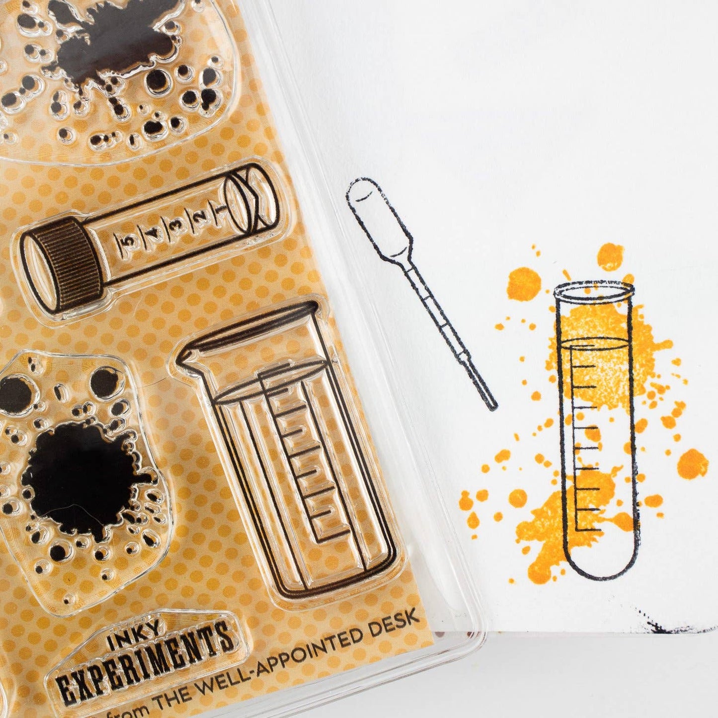 Ink Experiments 3"x4" Clear Stamp Set (8 stamp designs)