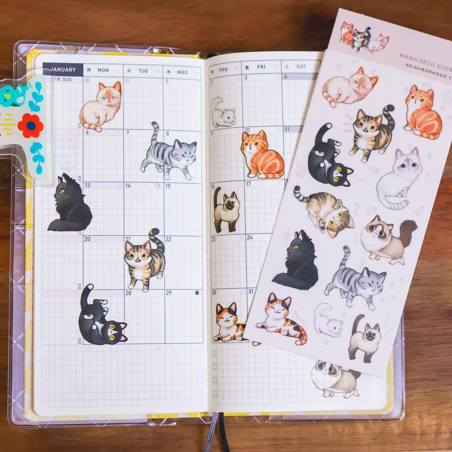Sticker Sheet (Washi) - Neighborhood Cats