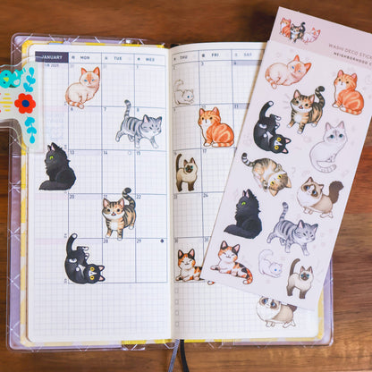 Sticker Sheet (Washi) - Neighborhood Cats