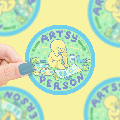 Artsy Person, Creative, Artist, Little Guys, Vinyl Sticker