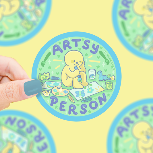 Artsy Person, Creative, Artist, Little Guys, Vinyl Sticker
