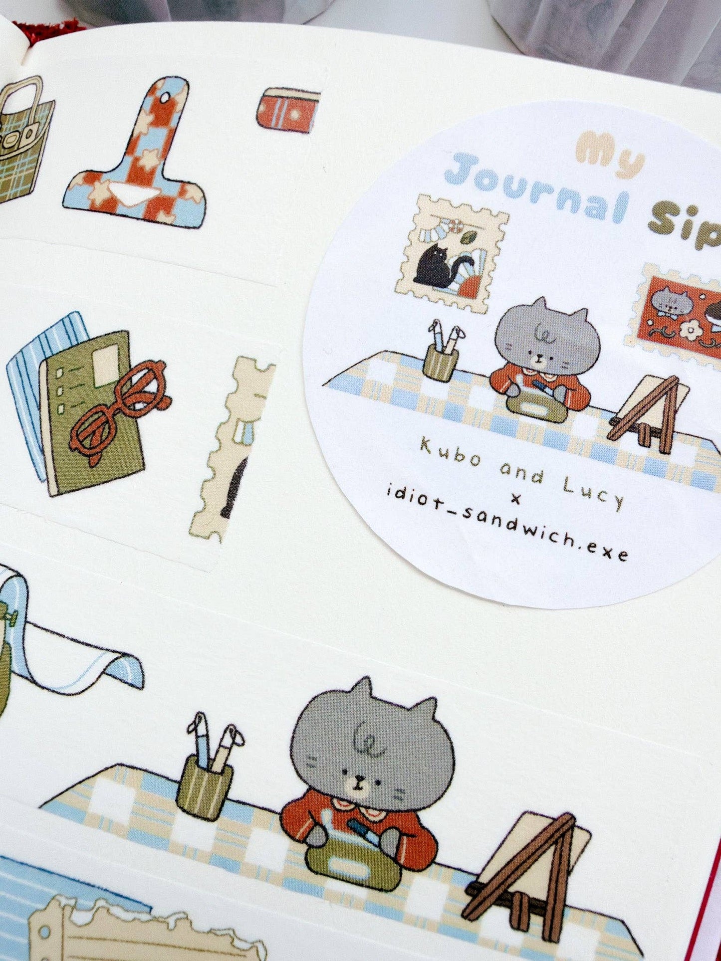 Kuboandlucy x Idiot Sandwich My Journal Sips V.3 (Stationery)  Washi Tape