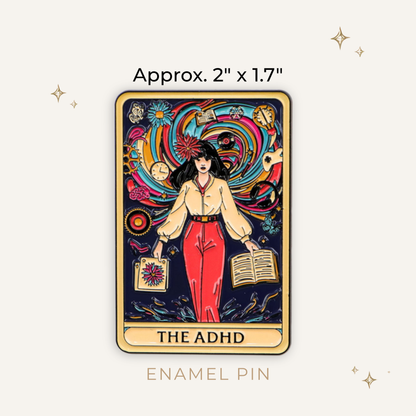 The ADHD Tarot Card Enamel Pin
