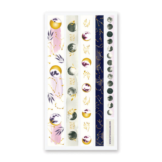 Night Sky Washi Strips Sticker Sheet