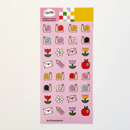 Charming Snails Clear Sticker Sheet