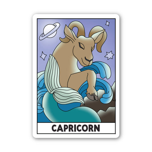 Capricorn Zodiac Tarot Card Sticker