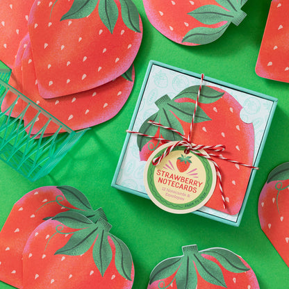 Paper Produce Strawberry Notecards