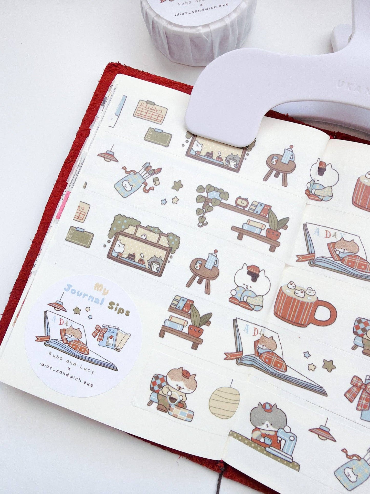 Kuboandlucy x Idiot Sandwich My Journal Sips V.1 (Cafe Journaling) Washi Tape