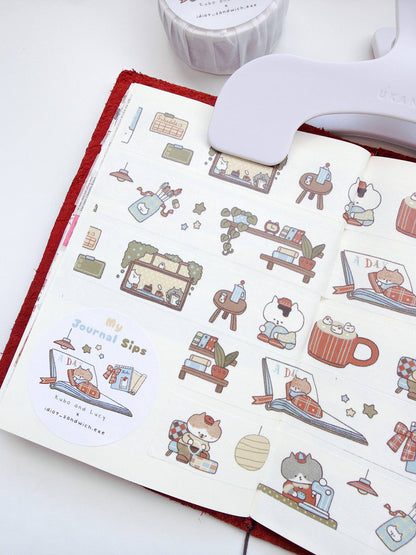 Kuboandlucy x Idiot Sandwich My Journal Sips V.1 (Cafe Journaling) Washi Tape