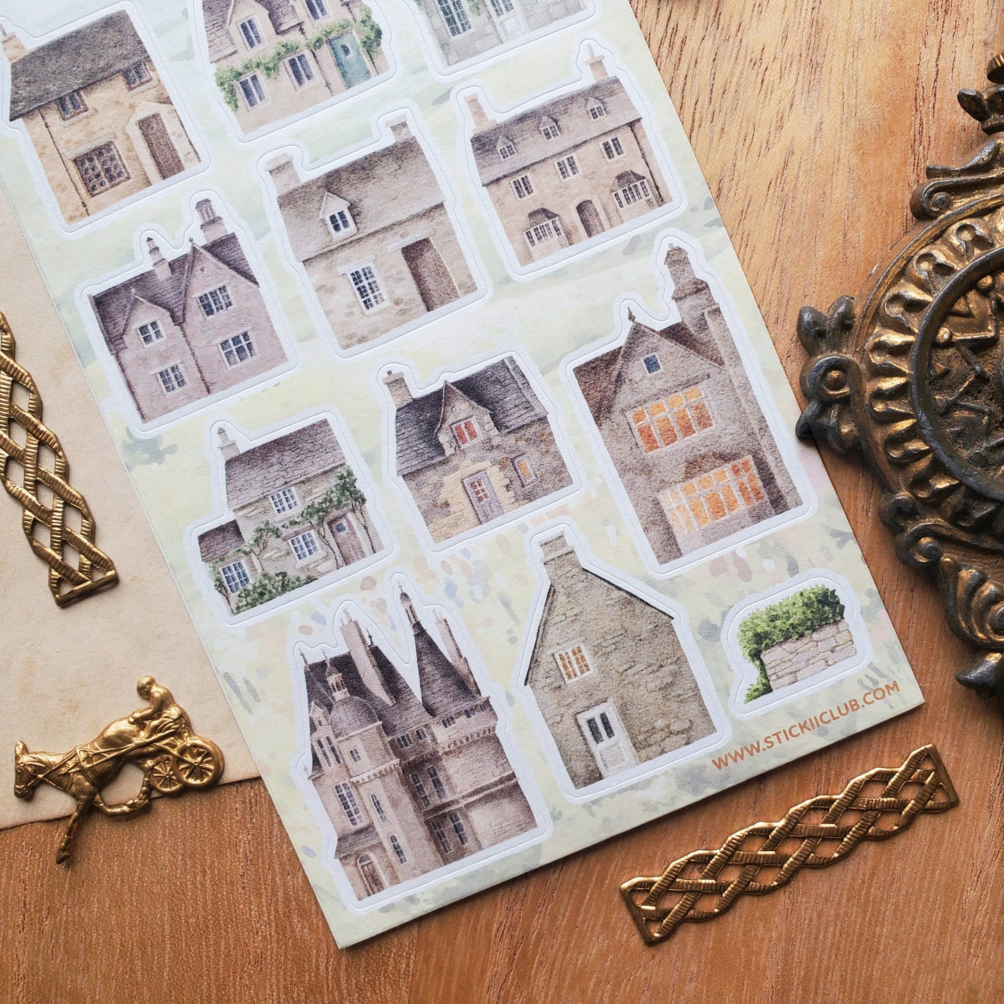 Charming Cottages Sticker Sheet