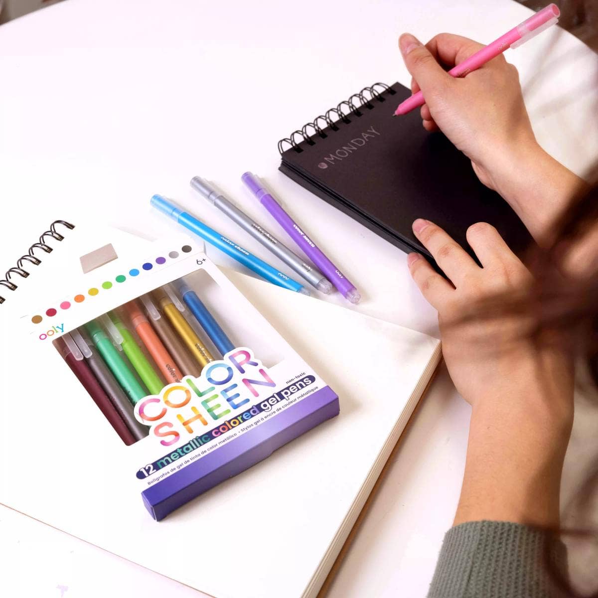 Color Sheen: Metallic Colored Gel Pens (Set of 12)