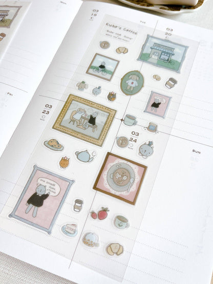 Kuboandlucy x Dana Ate Oatmeal Kubo Cafe Sticker Sheet