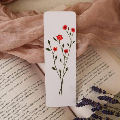 Dainty Floral Watercolor Bookmark