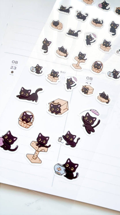 Kuboandlucy Stationery Co | Luna the Black Cat Sticker Sheet