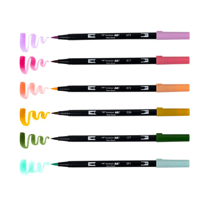 Dual Brush Pen 6-Pack Set (Teatime)