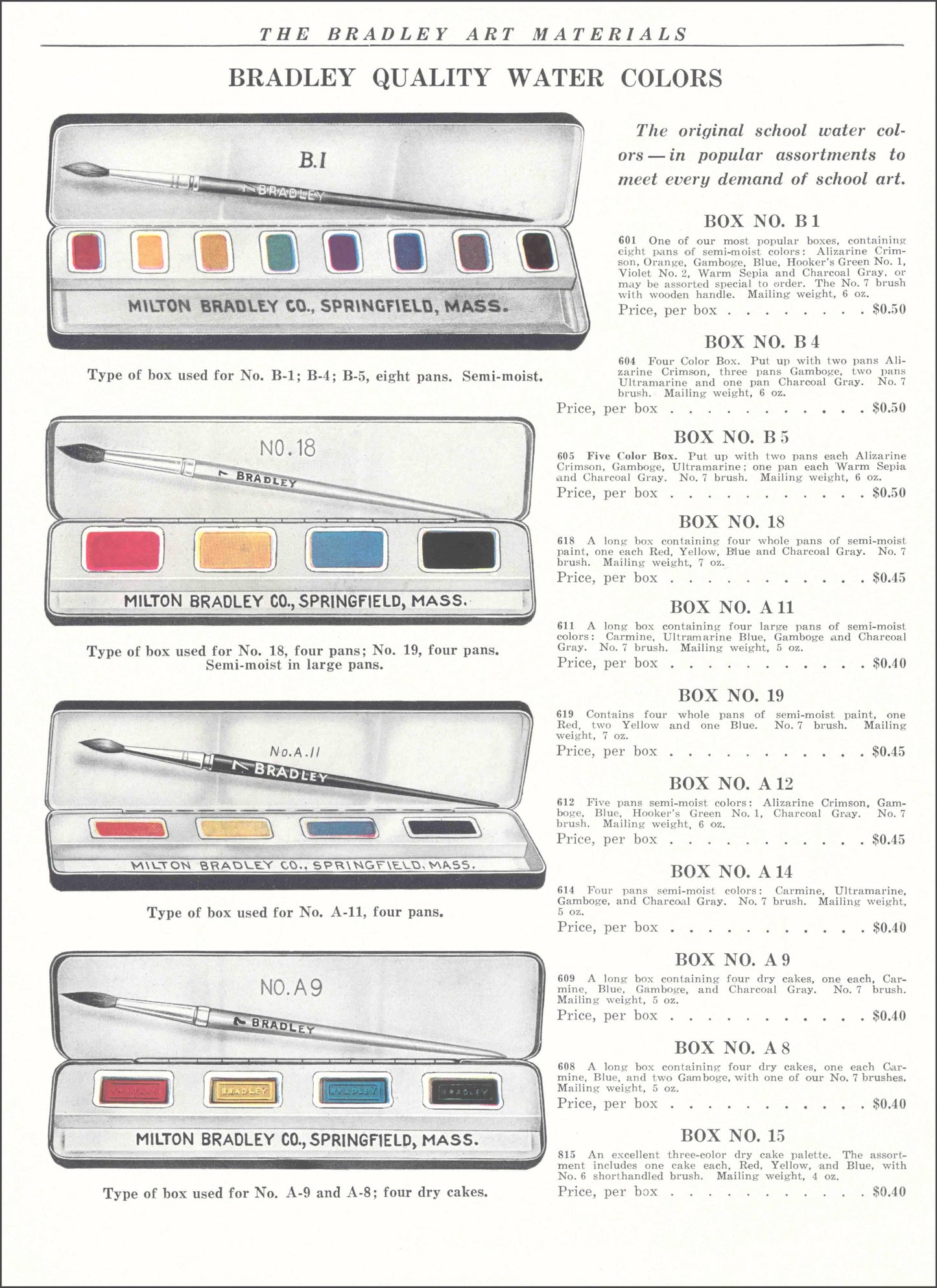 Postcard AT-524 Watercolor Sets