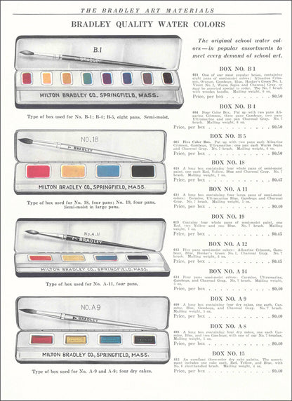Postcard AT-524 Watercolor Sets