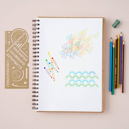 Bauhaus Design Stencil, Modern Journaling & Holiday Crafts