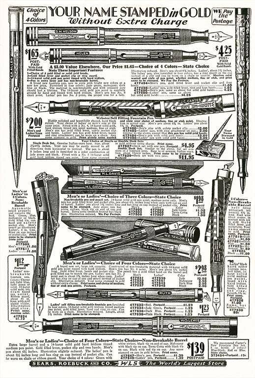 Sticker LT-251 Fountain Pen Catalog