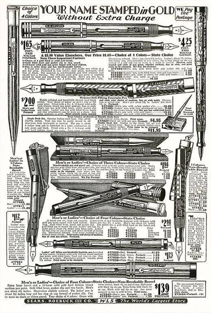 Sticker LT-251 Fountain Pen Catalog