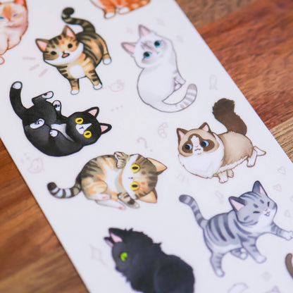 Sticker Sheet (Washi) - Neighborhood Cats