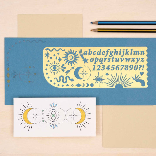 Celestial & Mystic Stencil and Drawing tool