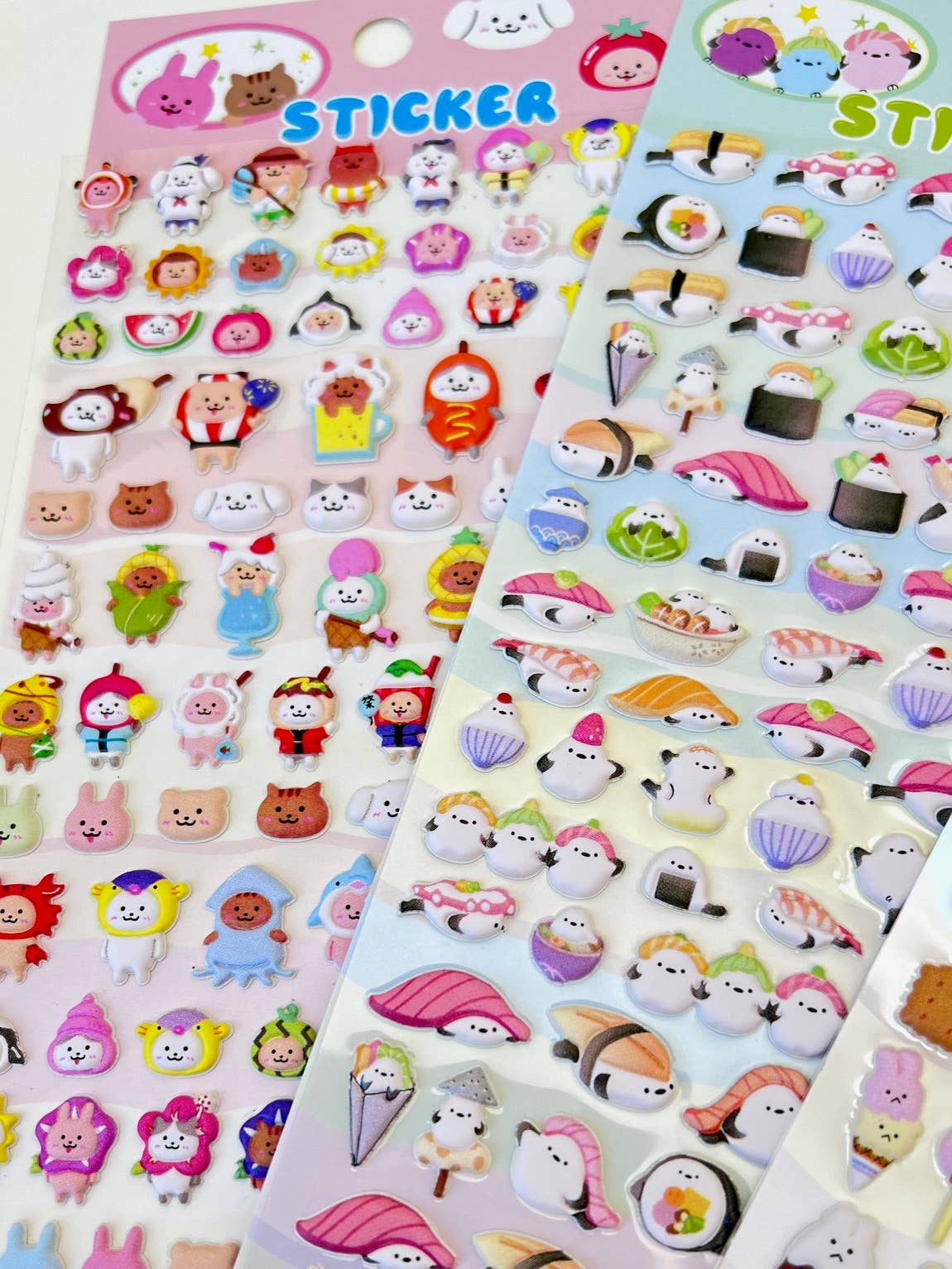Tiny Animal Puffy Assorted Stickers