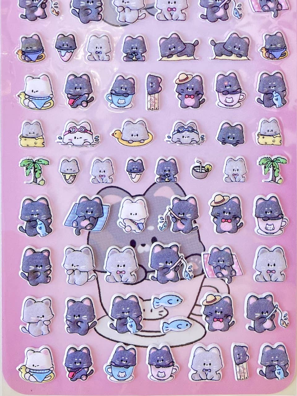 Cat Tiny Puffy Stickers