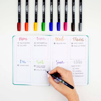Fudenosuke Colors Calligraphy Brush Pens (10-Pack)