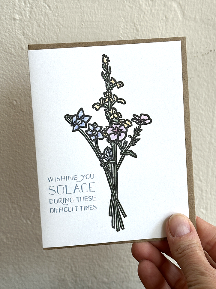 Sympathy Bouquet LETTERPRESS CARD